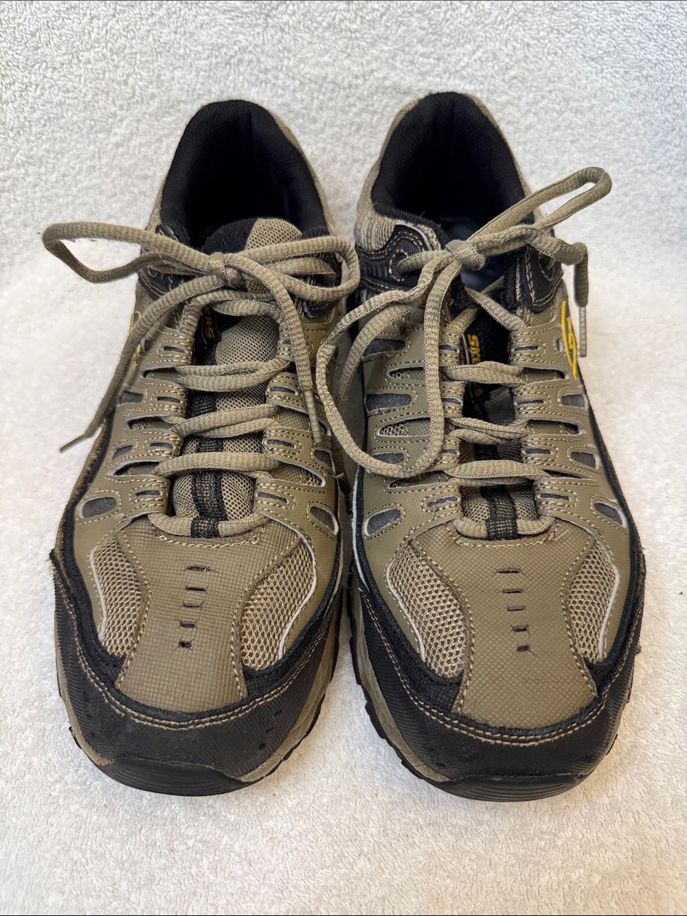 Skechers After Burn Memory Fit Men’s Size 11 Pebble Black Trail Sneaker 50125